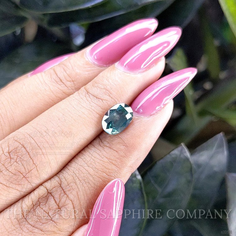 2.46 Ct. Bluish Green Sapphire from Tanzania