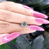 1.40 Ct. Bluish Green Sapphire from Tanzania Life Style