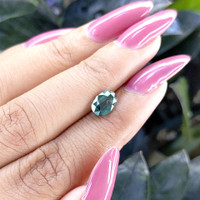 1.88 Ct. Bluish Green Sapphire from Tanzania Life Style