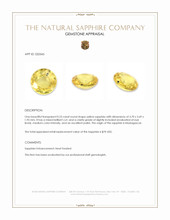 0.23 Ct. Yellow Sapphire from Madagascar Appraisal