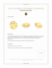 0.21 Ct. Yellow Sapphire from Madagascar Appraisal