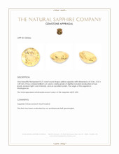 0.21 Ct. Yellow Sapphire from Madagascar Appraisal