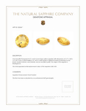 0.21 Ct. Yellow Sapphire from Madagascar Appraisal