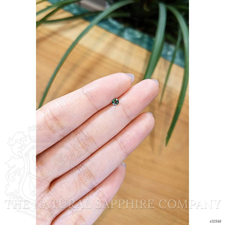 0.22 Ct. Bluish Green Sapphire from Thailand