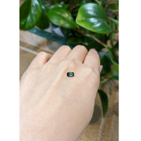 0.57 Ct. Bluish Green Sapphire from Madagascar Life Style