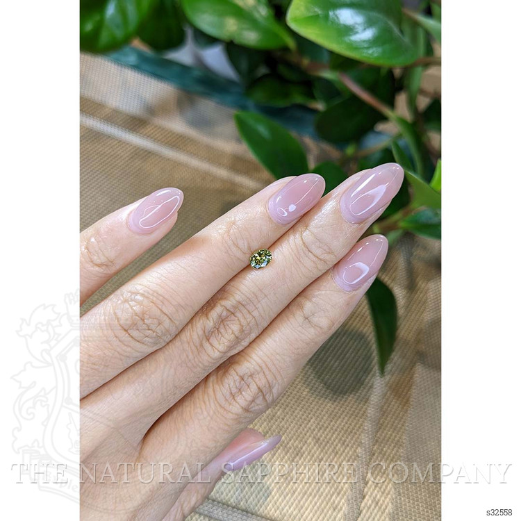 0.49 Ct. Yellowish Green Sapphire from Madagascar