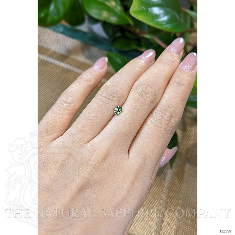 0.46 Ct. Bluish Green Sapphire from Madagascar