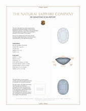 3.34 Ct. Blue Sapphire from Thailand 3 D Scan Report