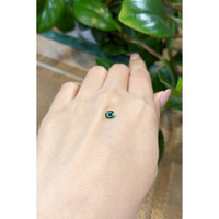0.47 Ct. Bluish Green Sapphire from Madagascar Life Style