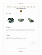 0.50 Ct. Bluish Green Sapphire from Madagascar Appraisal