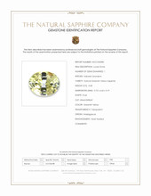 0.68 Ct. Greenish Yellow Sapphire from Madagascar Scan Report