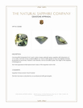 0.62 Ct. Yellowish Green Sapphire from Madagascar Appraisal