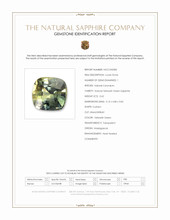 0.62 Ct. Yellowish Green Sapphire from Madagascar Scan Report