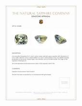 0.51 Ct. Yellowish Green Sapphire from Madagascar Appraisal