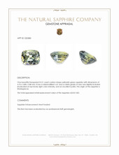 0.51 Ct. Yellowish Green Sapphire from Madagascar Appraisal