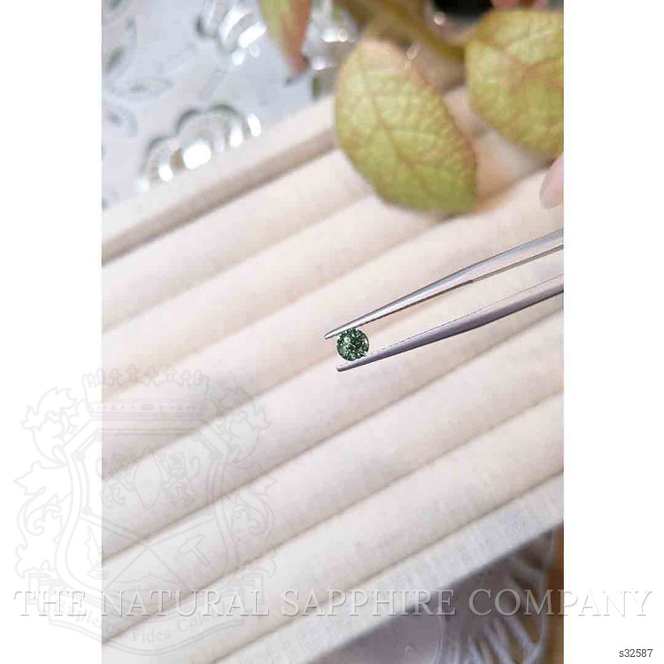 0.33 Ct. Bluish Green Sapphire from Madagascar