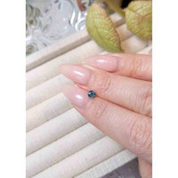 0.39 Ct. Greenish Blue Sapphire from Madagascar Life Style