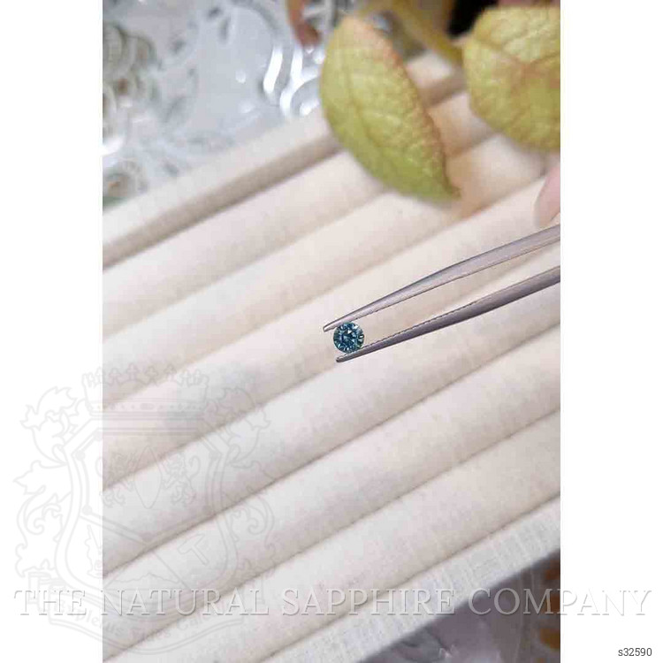 0.39 Ct. Greenish Blue Sapphire from Madagascar