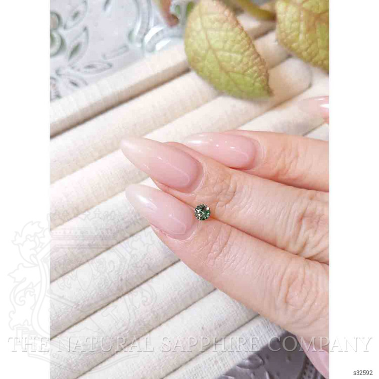 0.31 Ct. Bluish Green Sapphire from Madagascar