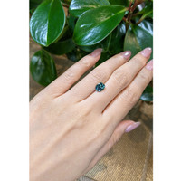 2.13 Ct. Bluish Green Sapphire from Madagascar Life Style
