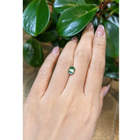 1.57 Ct. Bluish Green Sapphire from Madagascar Life Style