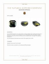 1.56 Ct. Yellowish Green Sapphire from Madagascar Appraisal
