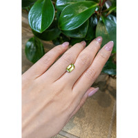 2.18 Ct. Greenish Yellow Sapphire from Madagascar Life Style