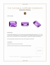 1.50 Ct. Purple Sapphire from Madagascar Appraisal