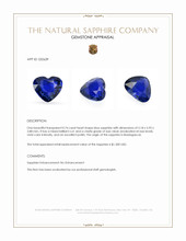 0.74 Ct. Blue Sapphire from Madagascar Appraisal