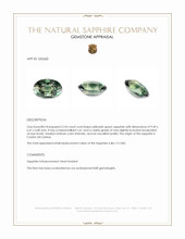 2.54 Ct. Yellowish Green Sapphire from Ceylon (Sri Lanka) Appraisal