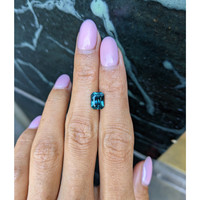 2.28 Ct. Greenish Blue Sapphire from Ceylon (Sri Lanka) Life Style