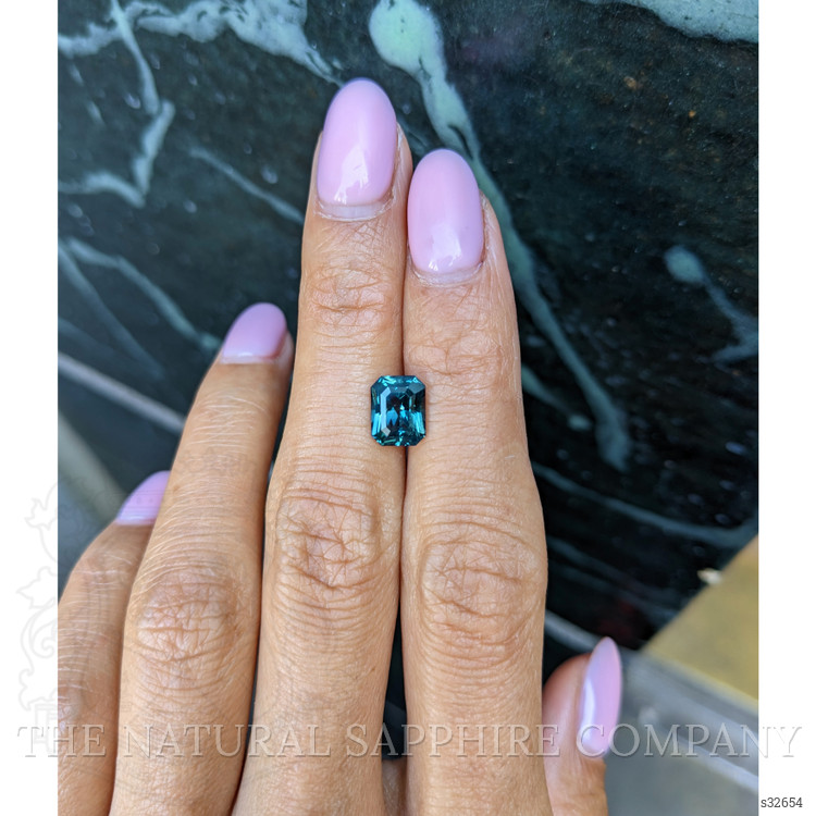 2.28 Ct. Greenish Blue Sapphire from Ceylon (Sri Lanka)