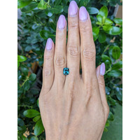 2.28 Ct. Greenish Blue Sapphire from Ceylon (Sri Lanka) Life Style