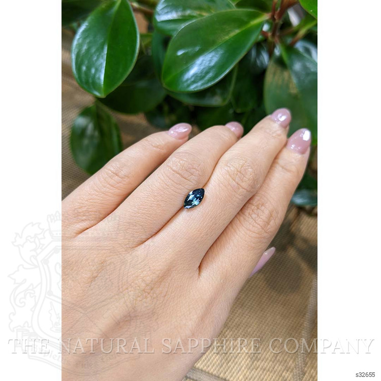 1.20 Ct. Greenish Blue Sapphire from Ceylon (Sri Lanka)