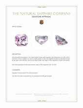1.44 Ct. Pink Sapphire from Ceylon (Sri Lanka) Appraisal