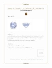 0.58 Ct. Blue Sapphire from Ceylon (Sri Lanka) Appraisal