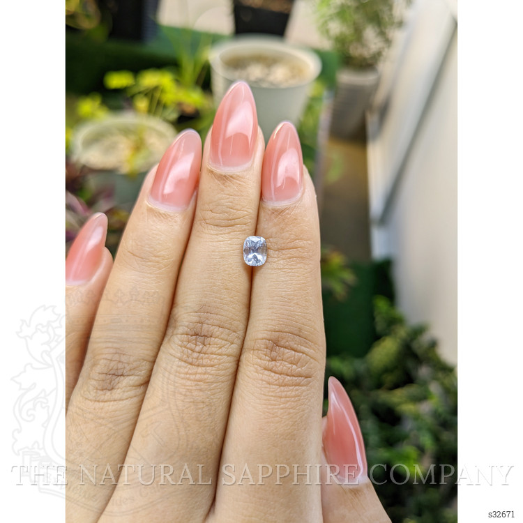 0.92 Ct. Greyish Blue Sapphire from Ceylon (Sri Lanka)