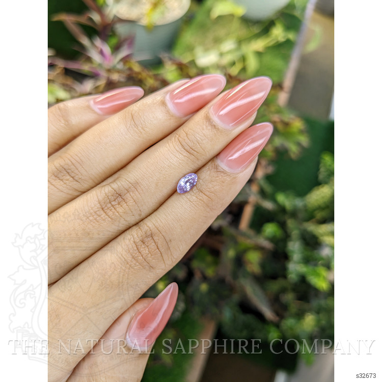 0.67 Ct. Pinkish Purple Sapphire from Ceylon (Sri Lanka)