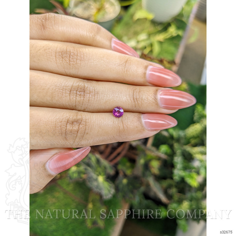 0.56 Ct. Pinkish Purple Sapphire from Ceylon (Sri Lanka)