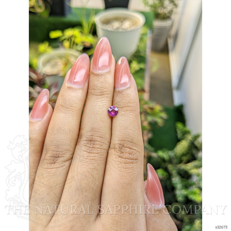 0.56 Ct. Pinkish Purple Sapphire from Ceylon (Sri Lanka)