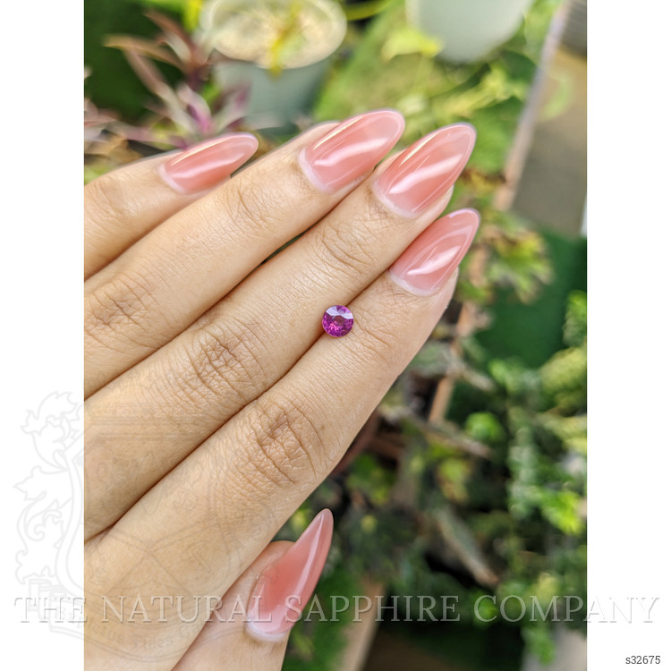 0.56 Ct. Pinkish Purple Sapphire from Ceylon (Sri Lanka)