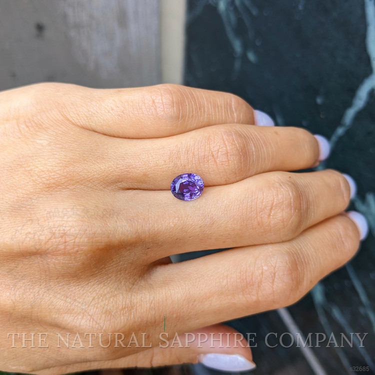 1.95 Ct. Bluish Purple Sapphire from Ceylon (Sri Lanka)