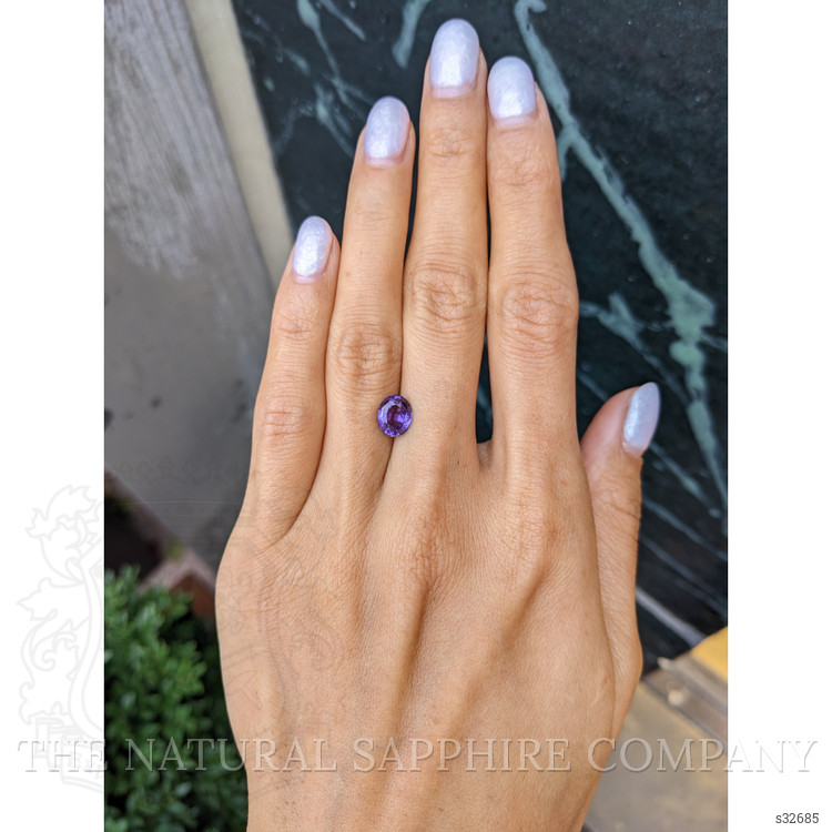 1.95 Ct. Bluish Purple Sapphire from Ceylon (Sri Lanka)