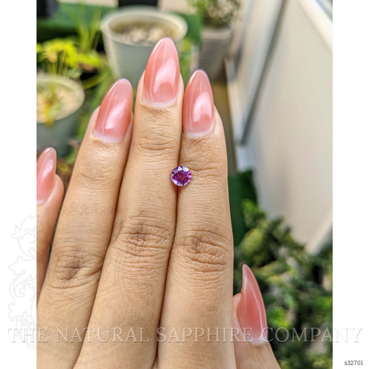 0.77 Ct. Pinkish Purple Sapphire from Madagascar