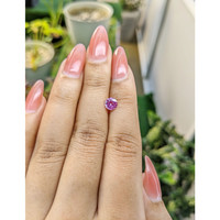 0.84 Ct. Pinkish Purple Sapphire from Madagascar Life Style
