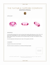 0.46 Ct. Pink Sapphire from Ceylon (Sri Lanka) Appraisal