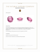 0.94 Ct. Pink Sapphire from Madagascar Appraisal