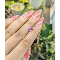 0.95 Ct. Pinkish Purple Sapphire from Madagascar Life Style