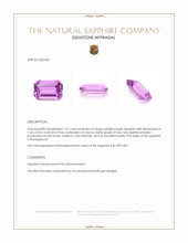 1.31 Ct. Pinkish Purple Sapphire from Madagascar Appraisal