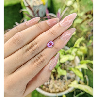 1.33 Ct. Purplish Pink Sapphire from Madagascar Life Style